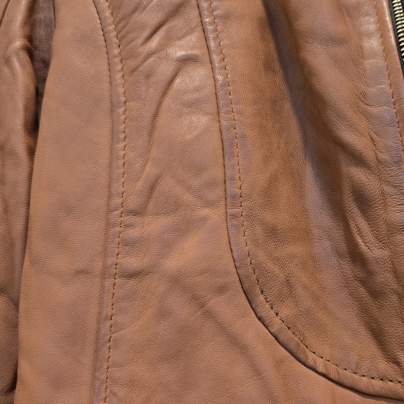 Vance Leather' 'Maya' Ladies Premium Soft Lightweight Fitted Leather Jacket - Picture 6 of 10
